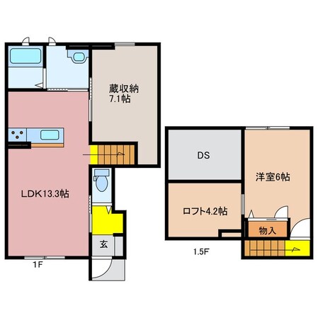 Kuramore de CoCoの物件間取画像